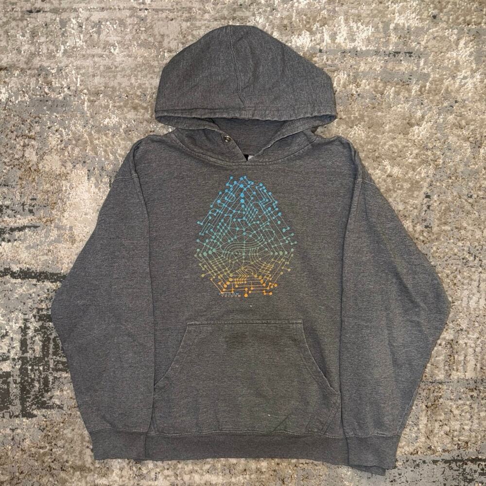 Volcom Y2K Logo Grey Sweatshirt Size Mens Medium
